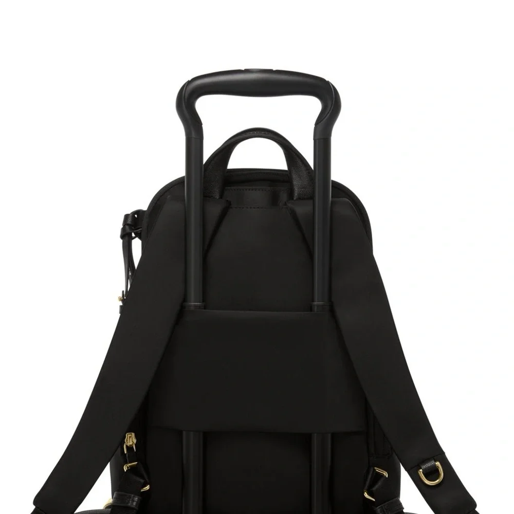 Tumi Jet Black Celina Medium Backpack with Gold Details - Picture 5 of 11